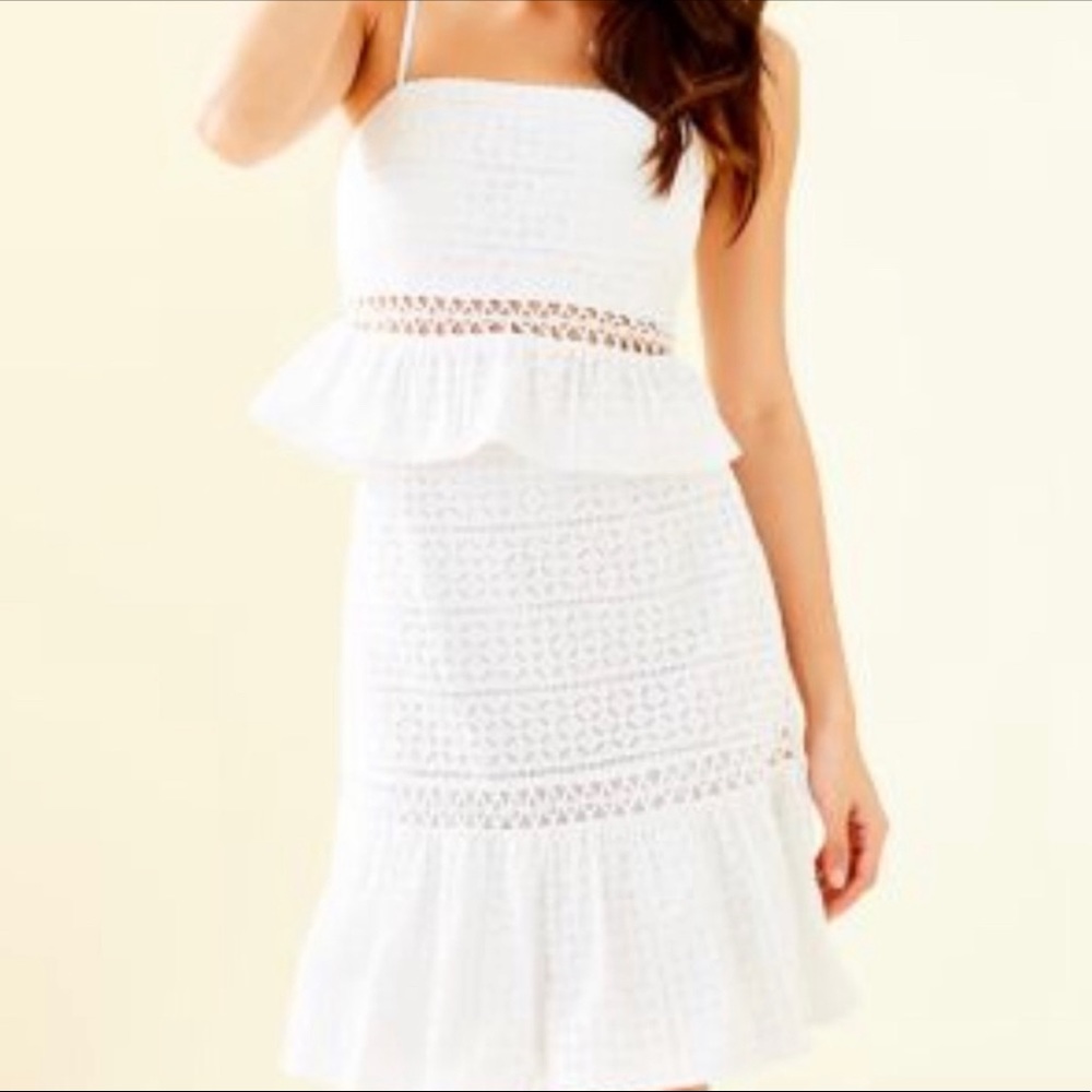 🌸Lilly Pulitzer white eyelet top and skirt🌸